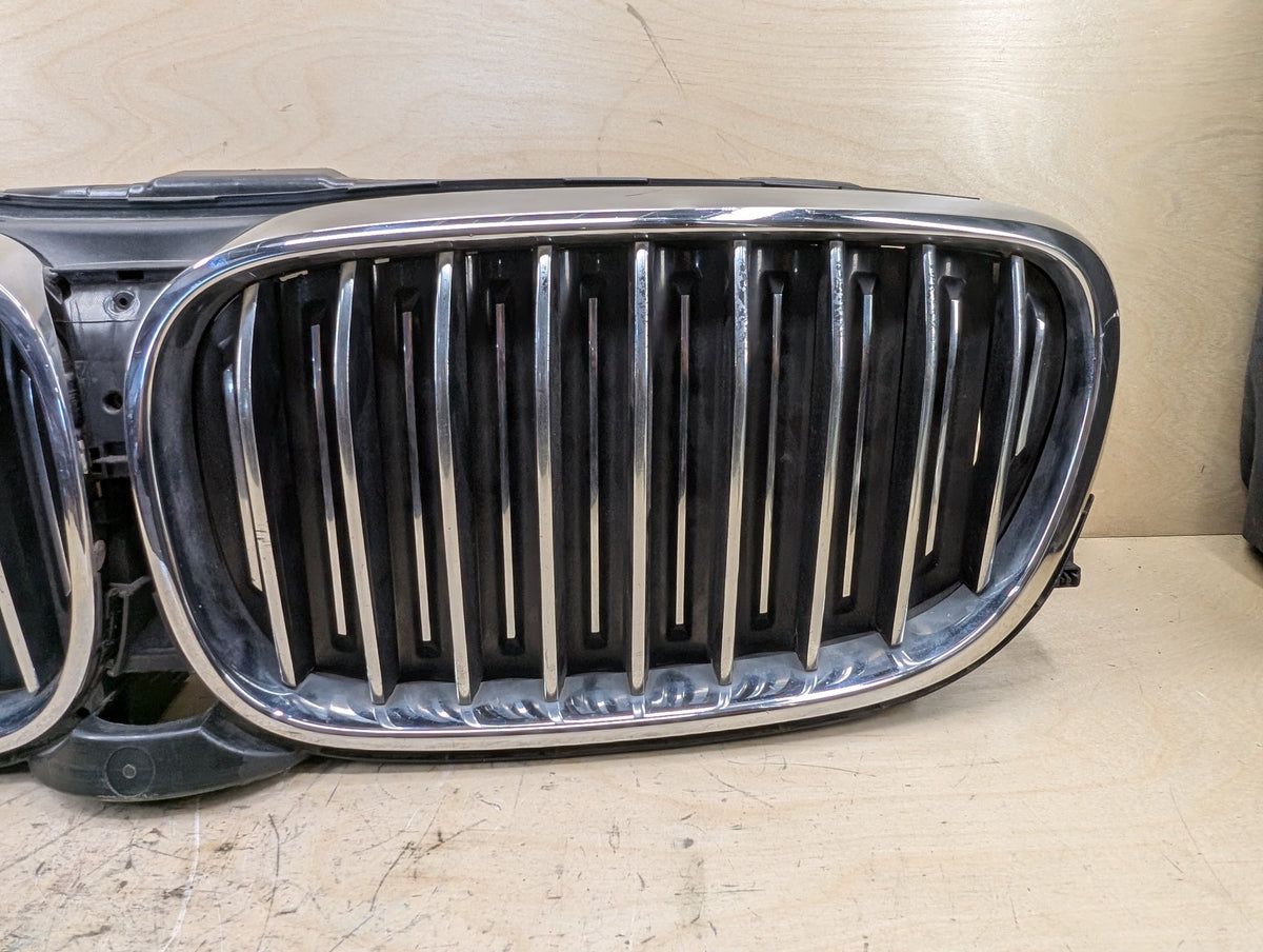 16-19 BMW G12 Front Bumper Radiator Air Flap Shutter w/ Kidney Grilles OEM