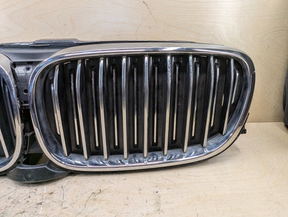 16-19 BMW G12 Front Bumper Radiator Air Flap Shutter w/ Kidney Grilles OEM