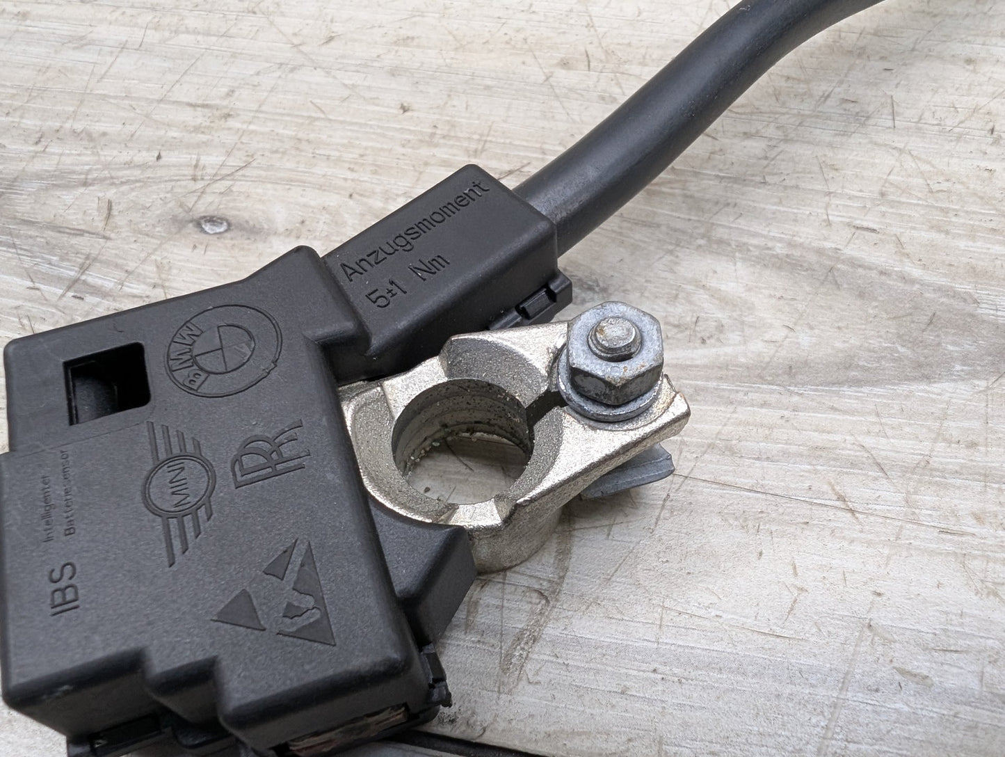 OEM BMW F02 F06 F10 F12 F13 F25 Negative Battery Cable Terminal IBS Sensor Black