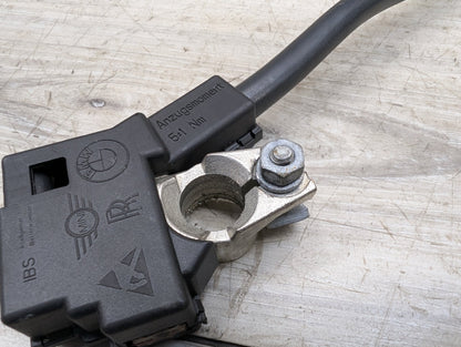 OEM BMW F02 F06 F10 F12 F13 F25 Negative Battery Cable Terminal IBS Sensor Black