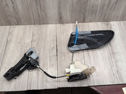 10-16 Audi S4 B8 Front Left Driver Door Latch Lock Actuator w/ Cover Panel SET