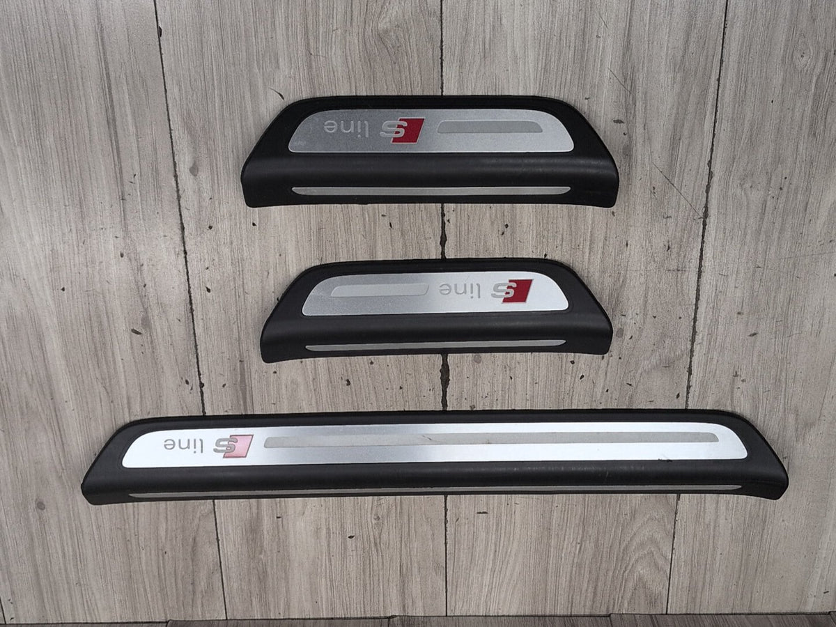 2015-2018 Audi Q3 8U S Line Front Rear Left Right Scuff Plate Door Sill SET 8U0853375A