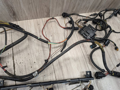 12-18 BMW F30 335i N55 Engine Motor Transmission Wiring Wire Harness SET