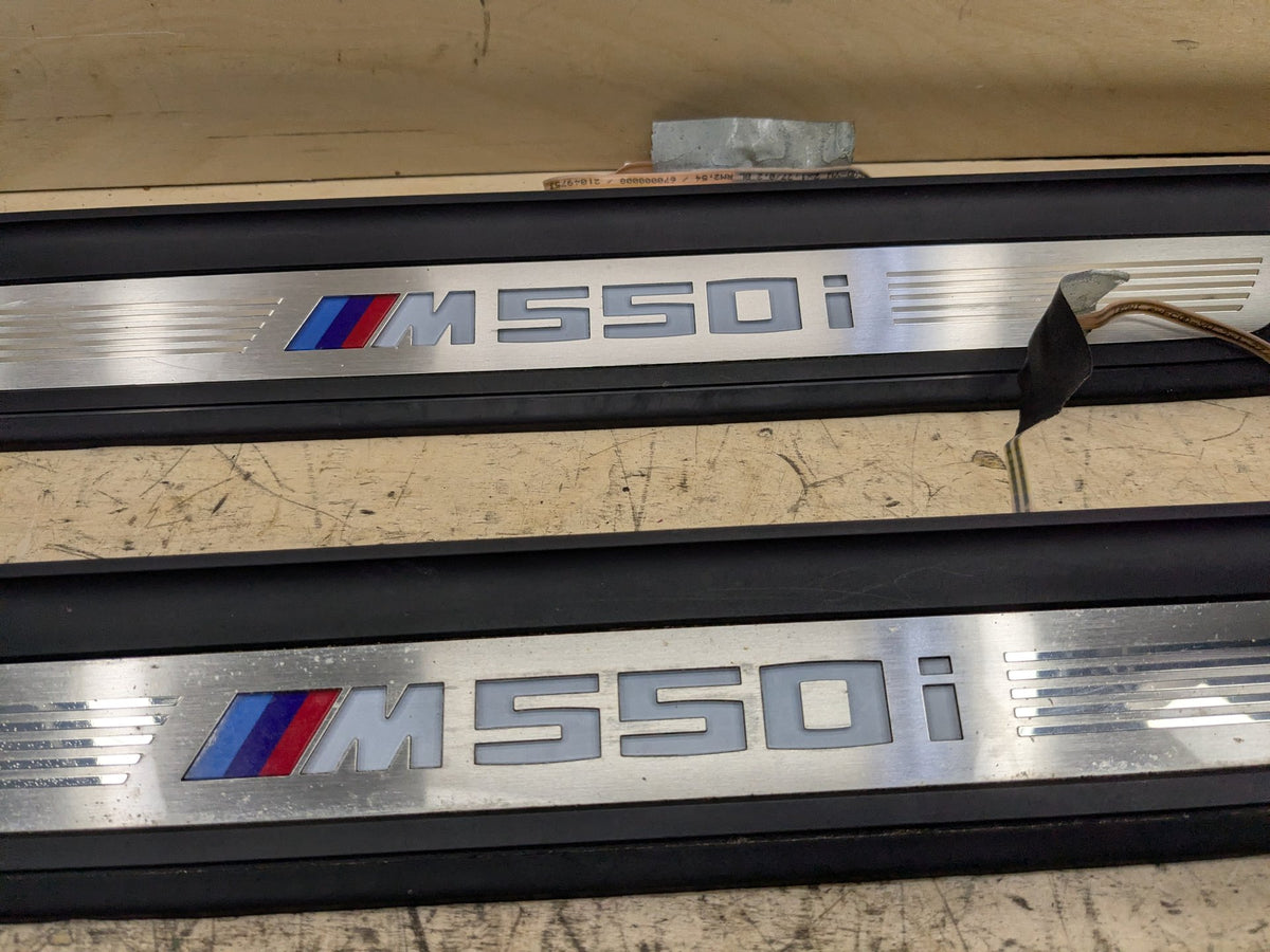 2018-2023 BMW M550i G30 Scuff Plate Door Sill SET 8072378 OEM