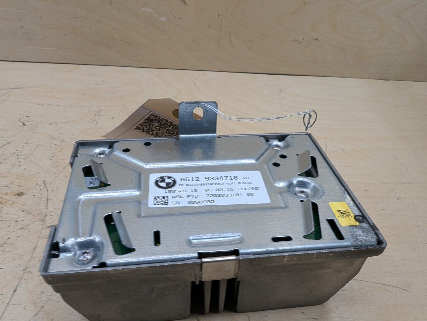 2012-2018 BMW 320i F30 Stereo Audio Amp Amplifier 9334716