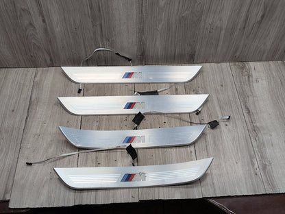 2016-2022 BMW 750i G12 Front Rear Left Right Scuff Plate Door Sill SET 8061043 OEM