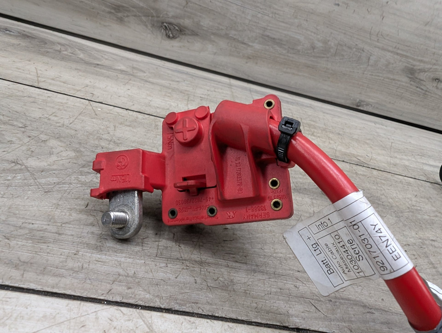 OEM BMW E84 E82 E88 E90 E92 335 M3 Battery Plus Pole Terminal Positive Red Cable