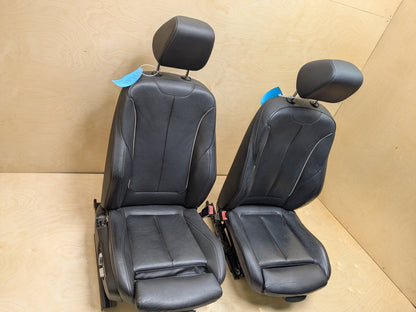 12-20 OEM BMW F30 F36 Front Left Driver Right Passenger Seat Assemblys SET Black