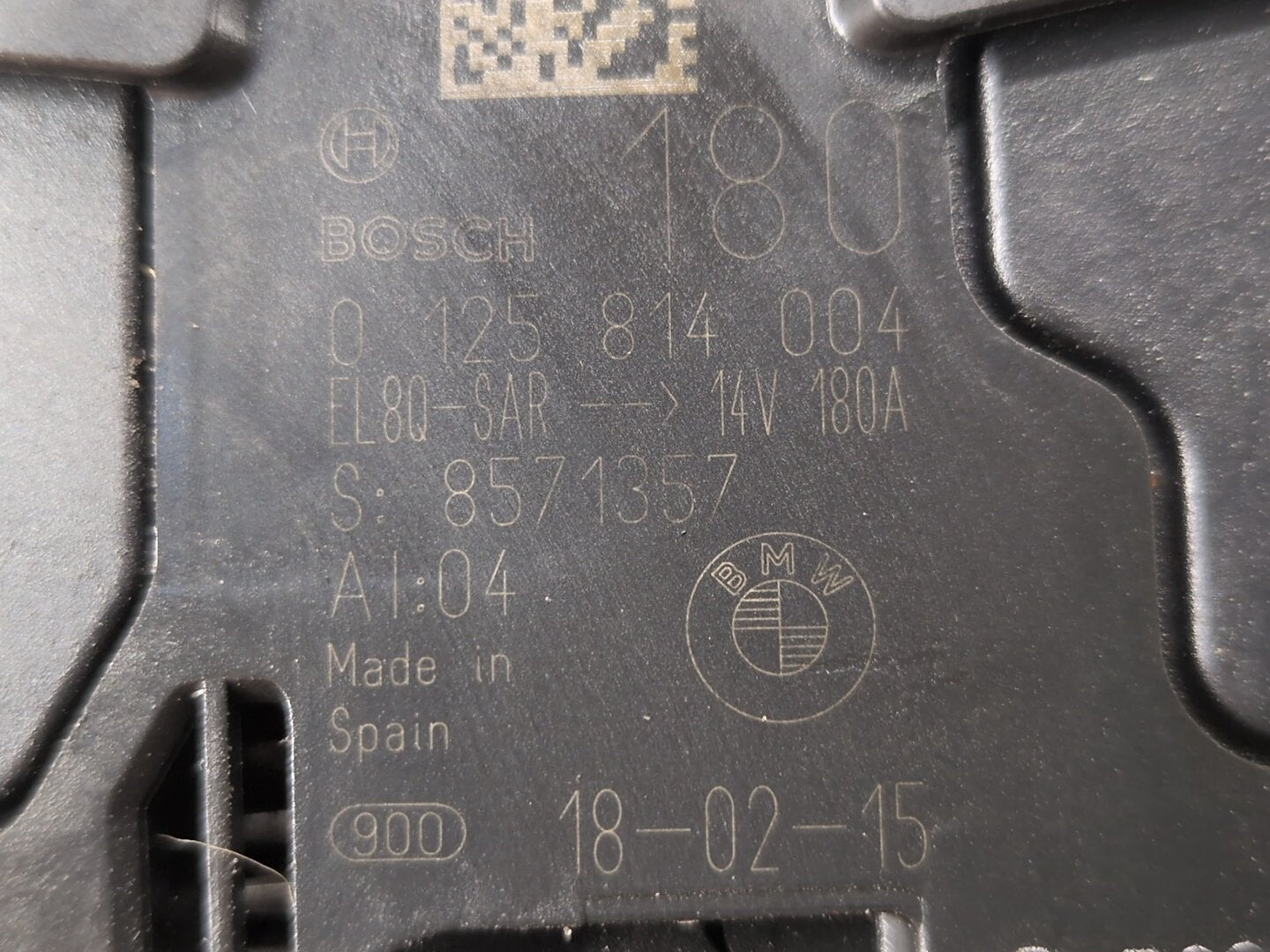 16-20 OEM BMW F30 F32 G01 G12 G30 X3 Engine B46* B58 Alternator Generator 180A