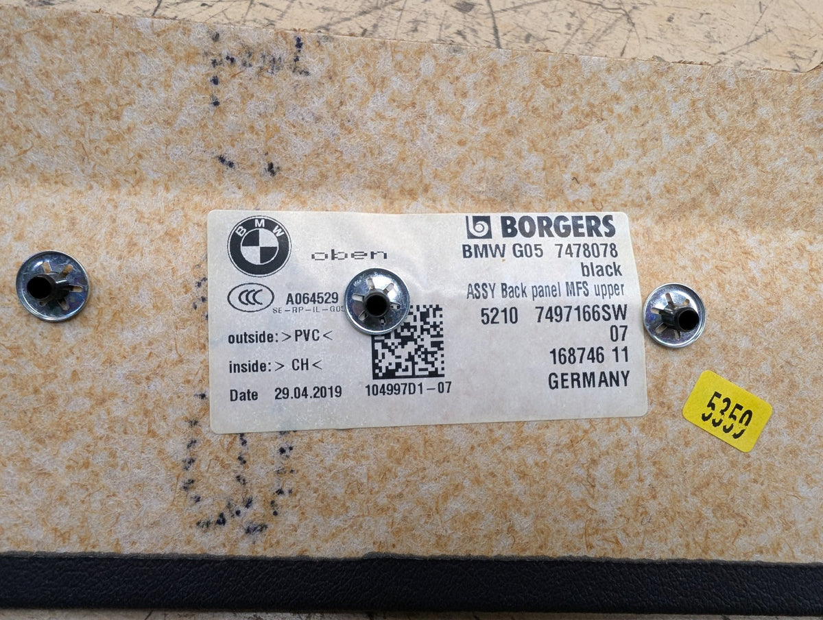 2019-2026 BMW X5 G05 Front Left or Right Seat Backside Panel Cover Bezel Trim 7497166 OEM