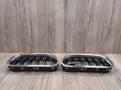 2011-2016 BMW M5 F10 Front Left Right Upper Bumper Grilles SET 8057228 OEM