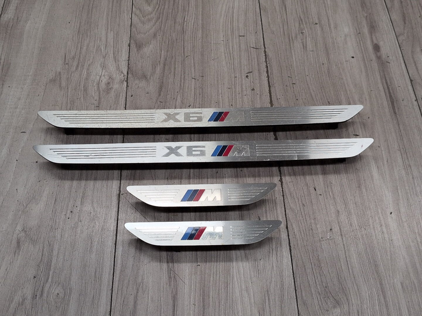 2015 - 2019 BMW X6 F86 Front Rear Left Right Scuff Plate Door Sill SET 7370423 S63B44T2