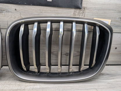 OEM BMW G01 G02 X3 X4 M40 Front Left Driver Upper Bumper Kidney Grill Chrome