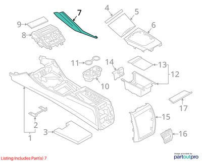 19-24 OEM BMW G20 330 M340 Left Right Center Console Decorative Side Trim PAIR