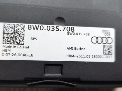 18-24 OEM AUDI A4 A5 Q5 S4 SQ5 Center Console USB Port Aux Jack Port Connection