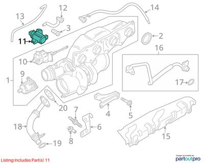 2014-2018 BMW X5 F15 Turbo Boost Pressure Solenoid Valve 7626351