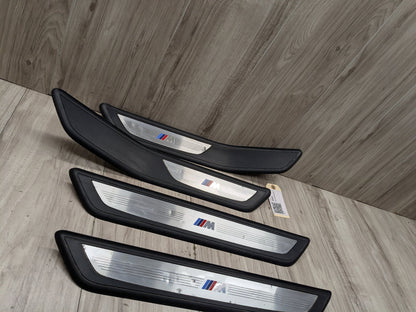 OEM BMW F01 M SPORT Front Rear Left Right Door Sill Cover Trim SET