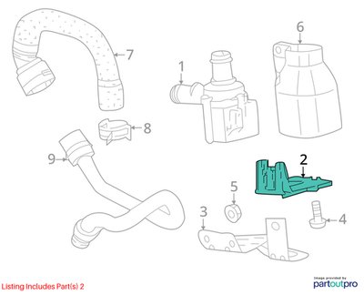 18-23 Audi S4 Engine Motor Cooling Auxiliary Water Pump Hose Line 8K0819147A