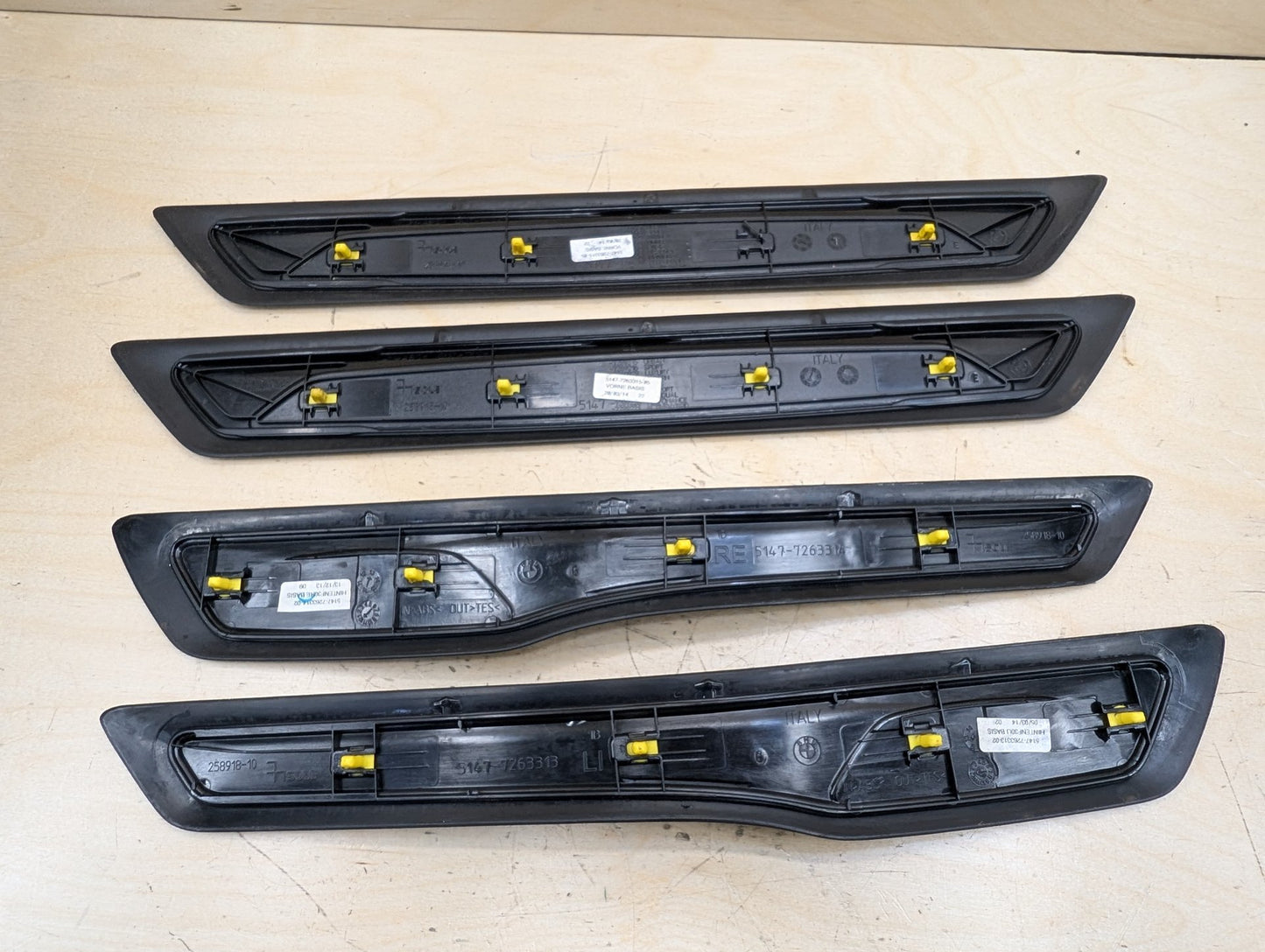 2012-2018 BMW 328i F30 Front Rear Left Right Scuff Plate Door Sill SET 7263315