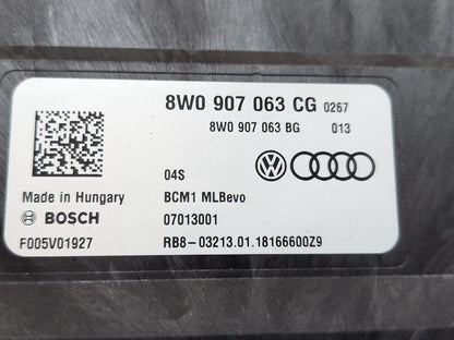 2018-2023 Audi S4 B9 BCM Body Control Module 8W0907063CG