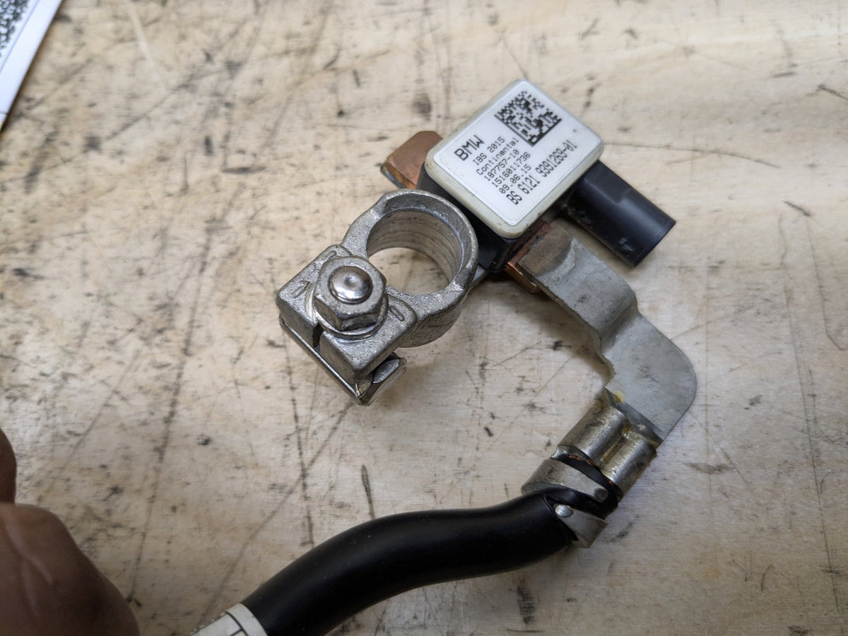 16-19 OEM BMW G11 G12 740 750 Negative Battery Cable Terminal IBS Sensor Black