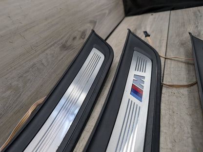 2017-2023 BMW M550i xDrive G30 Front Rear Left Right Scuff Plate Door Sill SET 8064905