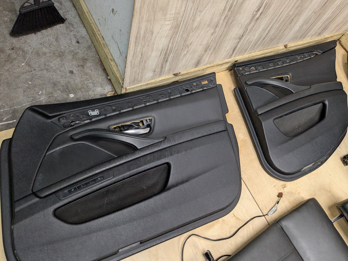11-13 OEM BMW F10 M5 Front Rear Left Right Interior Seats Door Panels BLACK