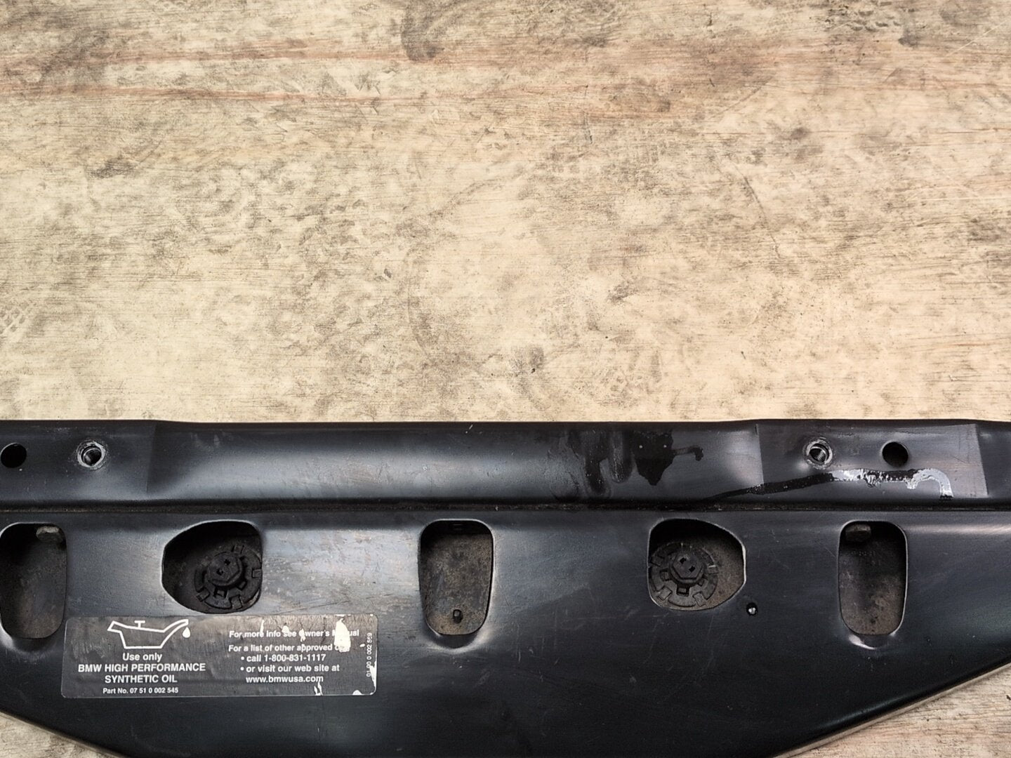 09-15 OEM BMW Rear Bumper Upper Reinforcement Support Bracket Bar