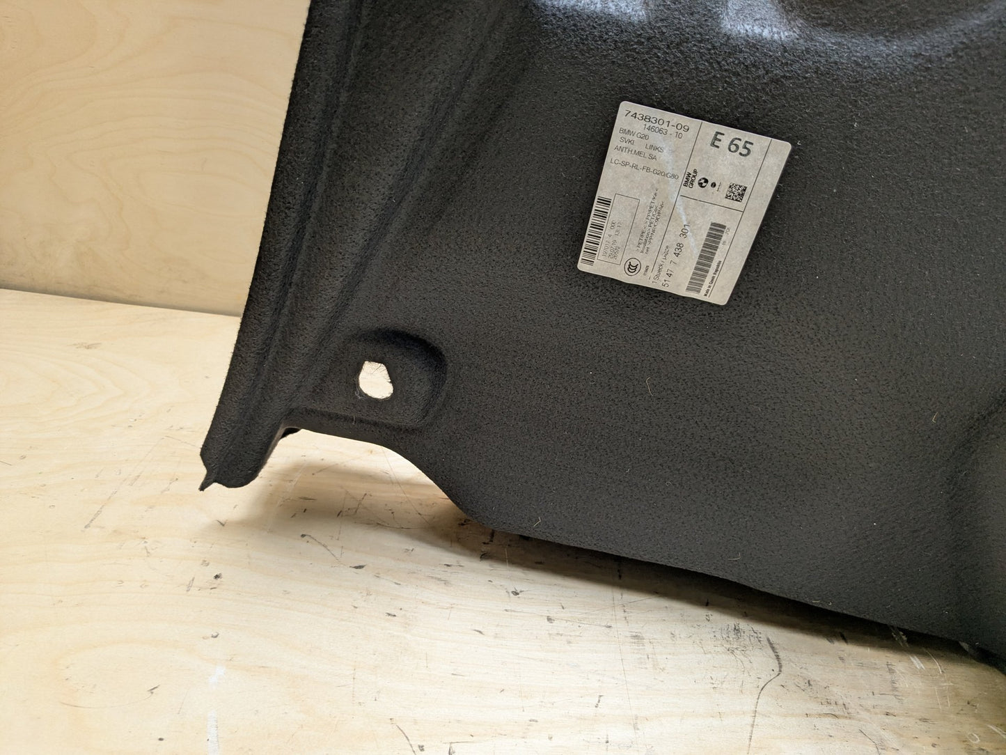 19-26 BMW M340i G20 Rear Left Driver Trunk Cargo Quarter Trim Cover Panel OEM