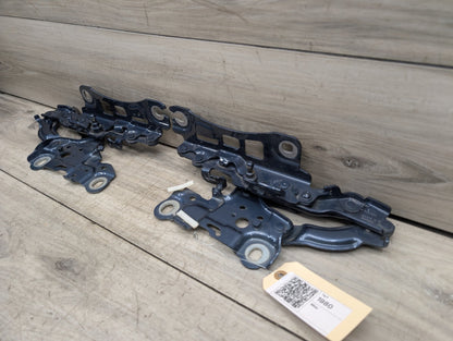 19-24 OEM BMW G20 Front Left Right Bonnet Hood Hinges Black Pair SET