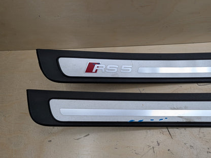2011-2017 Audi RS5 8T Front Left Right Scuff Plate Door Sill SET 8T0853373