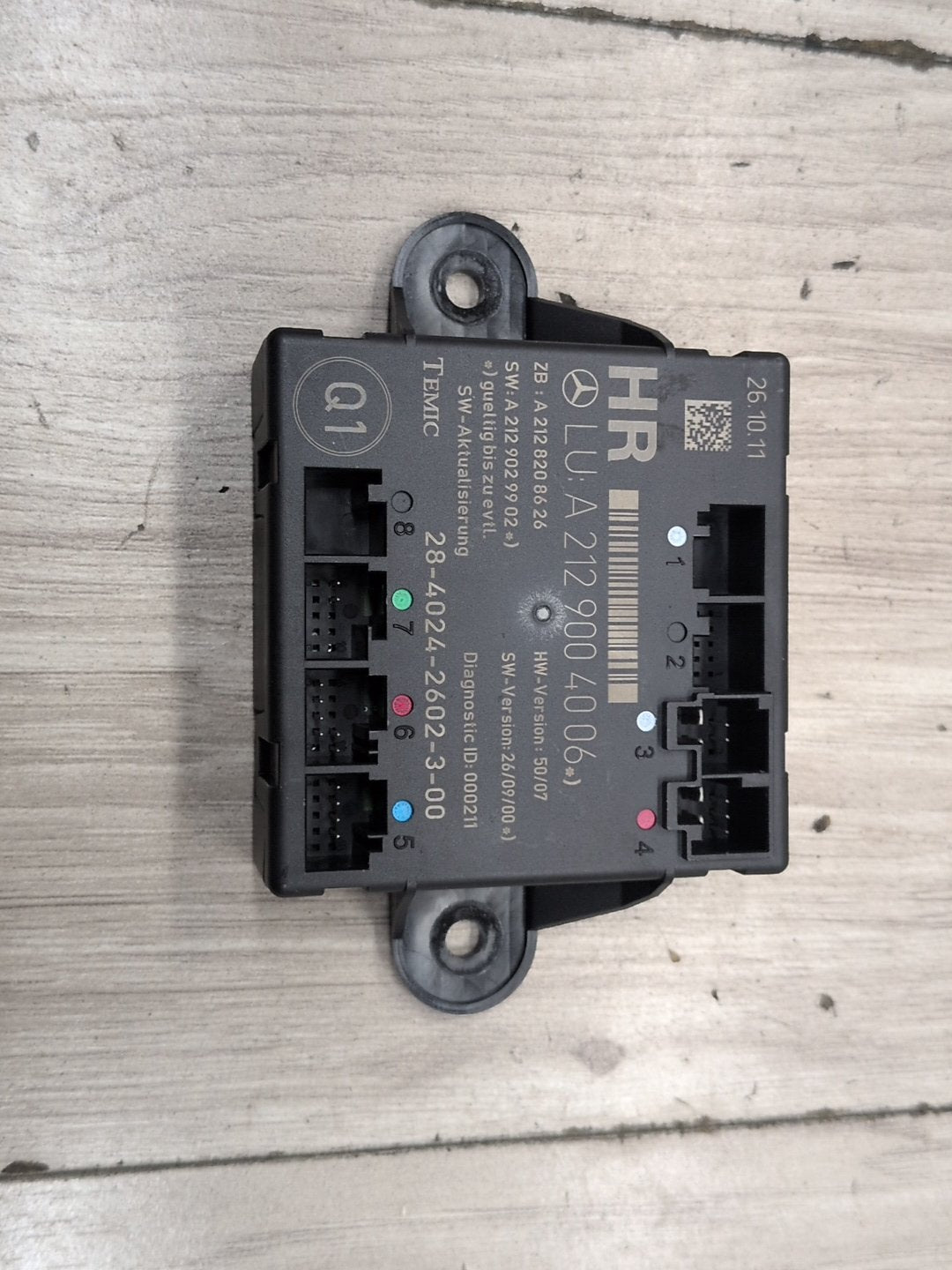 09-12 OEM Mercedes-Benz E550 W212 Rear Right Passenger Door Control Module