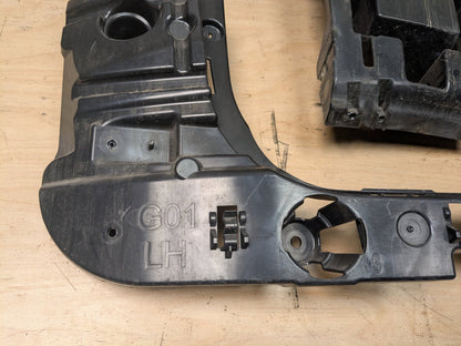 2018 - 2020 BMW X3 G01 Rear Left Driver Bumper Support Brackets SET 7400667 B58B30M0