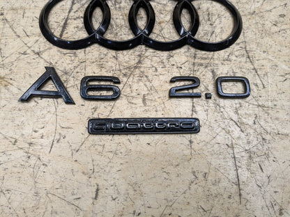 2012-2018 Audi A6 C7 Rear Emblem Badge Symbol Logo SET 4G5853742 OEM