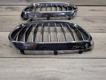 2016-2022 BMW 750Li G12 Front Left Right Upper Bumper Cover Kidney Grilles SET 7357012