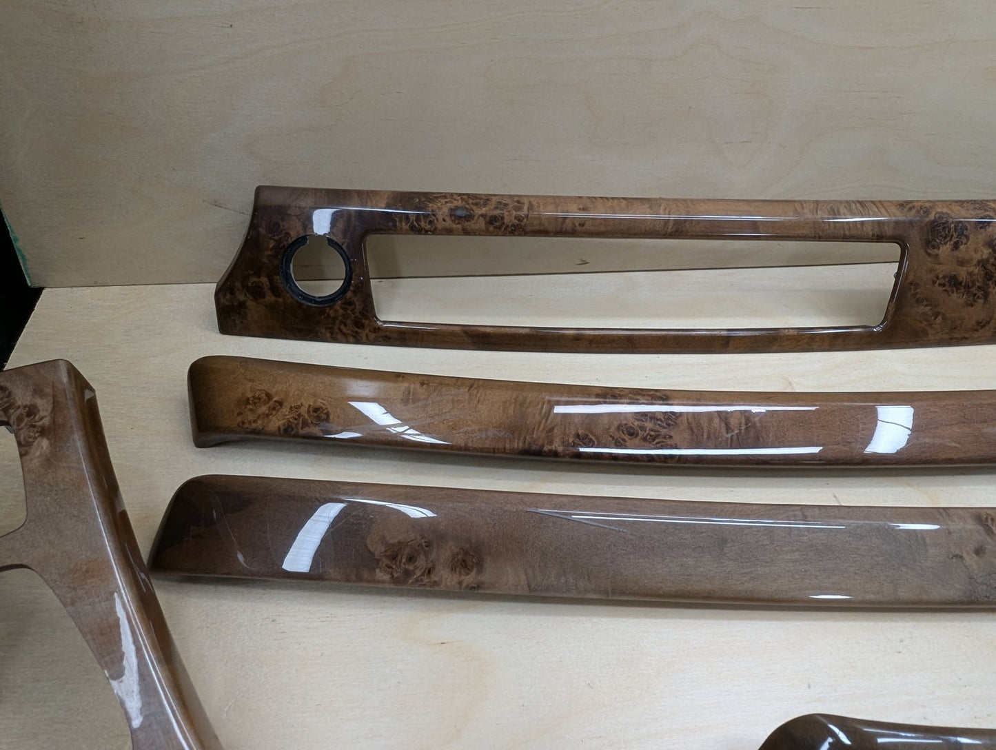 07-13 OEM BMW E99 335 Wood Burr Walnut Interior Trim Dash Panels Console SET