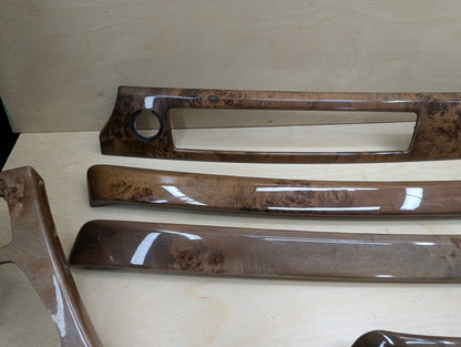07-13 OEM BMW E99 335 Wood Burr Walnut Interior Trim Dash Panels Console SET