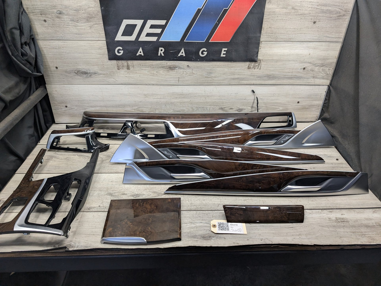 17-23 BMW 530i 540 M550 G30 Front Rear Left Right Interior Trim SET Dark Walnut Wood