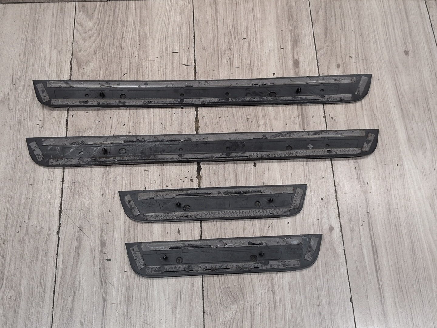 2010-2016 Audi S4 B8 Front Rear Left Right Scuff Plate Door Sill SET 8K0853376 OEM