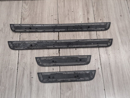 2010-2016 Audi S4 B8 Front Rear Left Right Scuff Plate Door Sill SET 8K0853376 OEM