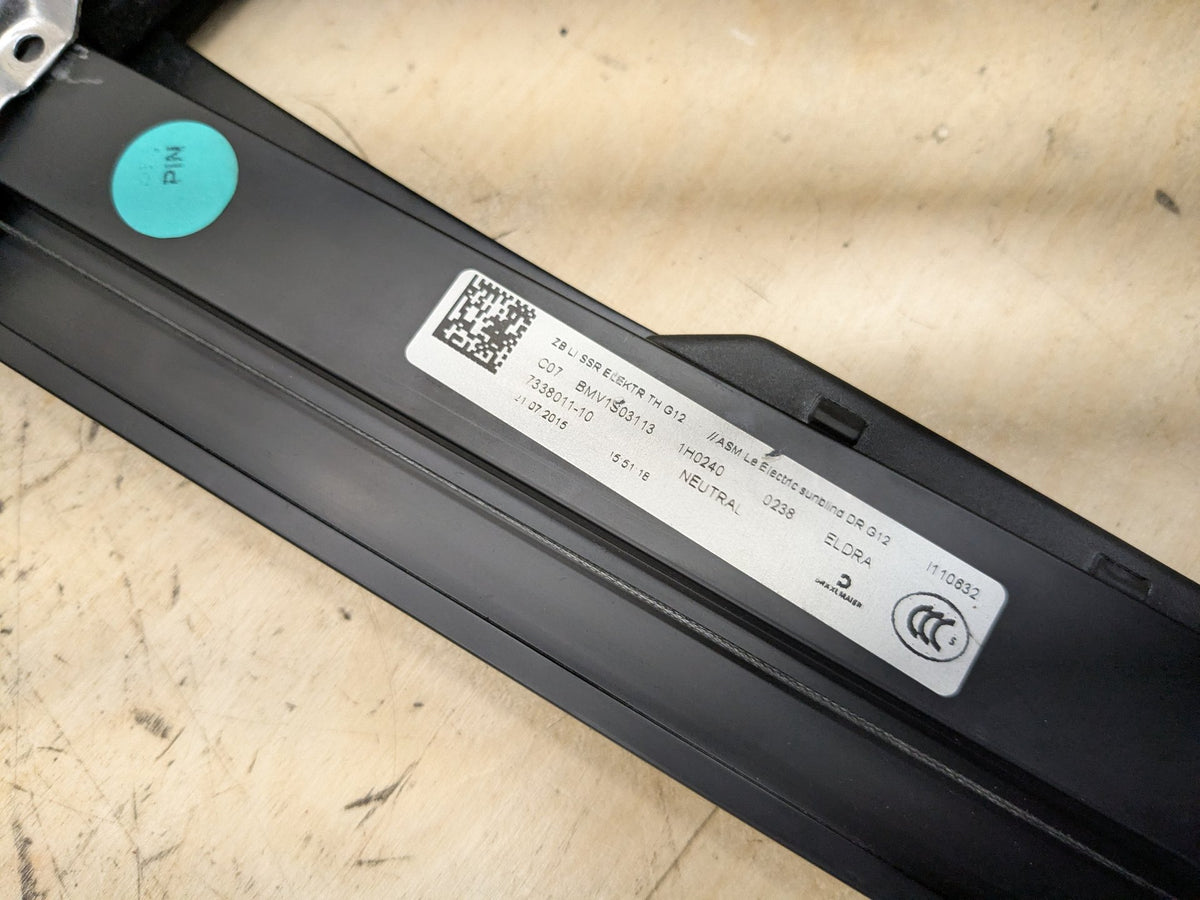 OEM BMW G12 740 750 M760 Rear Left Driver Door Sun Blind Shade Roller Light Lamp