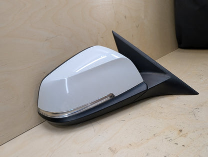 OEM BMW F30 328 330 335 340 Right Passenger Auto Dip Heated Side Mirror White 300