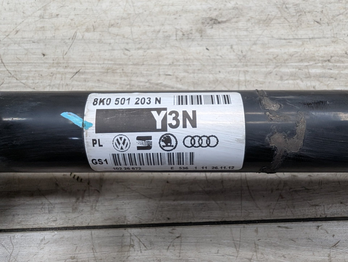 2008 - 2017 Audi S5 8T Rear Right Passenger Half Shaft Output CV Axle 8K0501203N