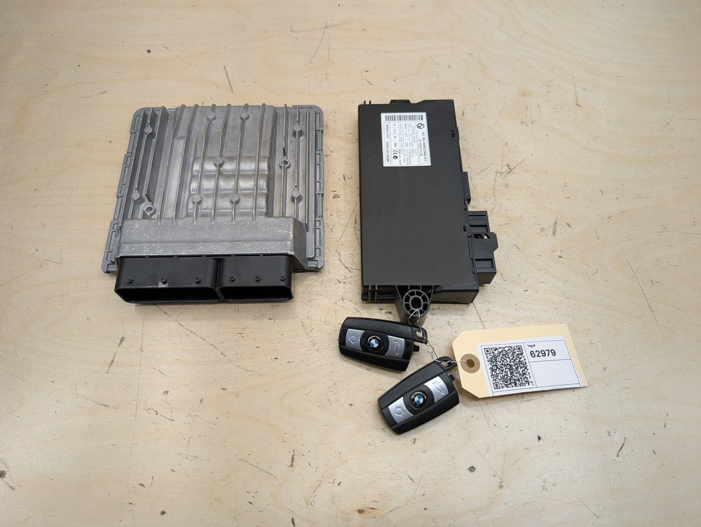 OEM BMW E82 E90 E92 E93 DME ECU CAS3 Engine N52 Control Computer Key MSV80 SET