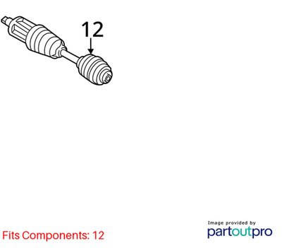 OEM BMW F22 F23 F30 F32 F33 F36 AWD Front Left Driver Output Half Shaft CV Axle