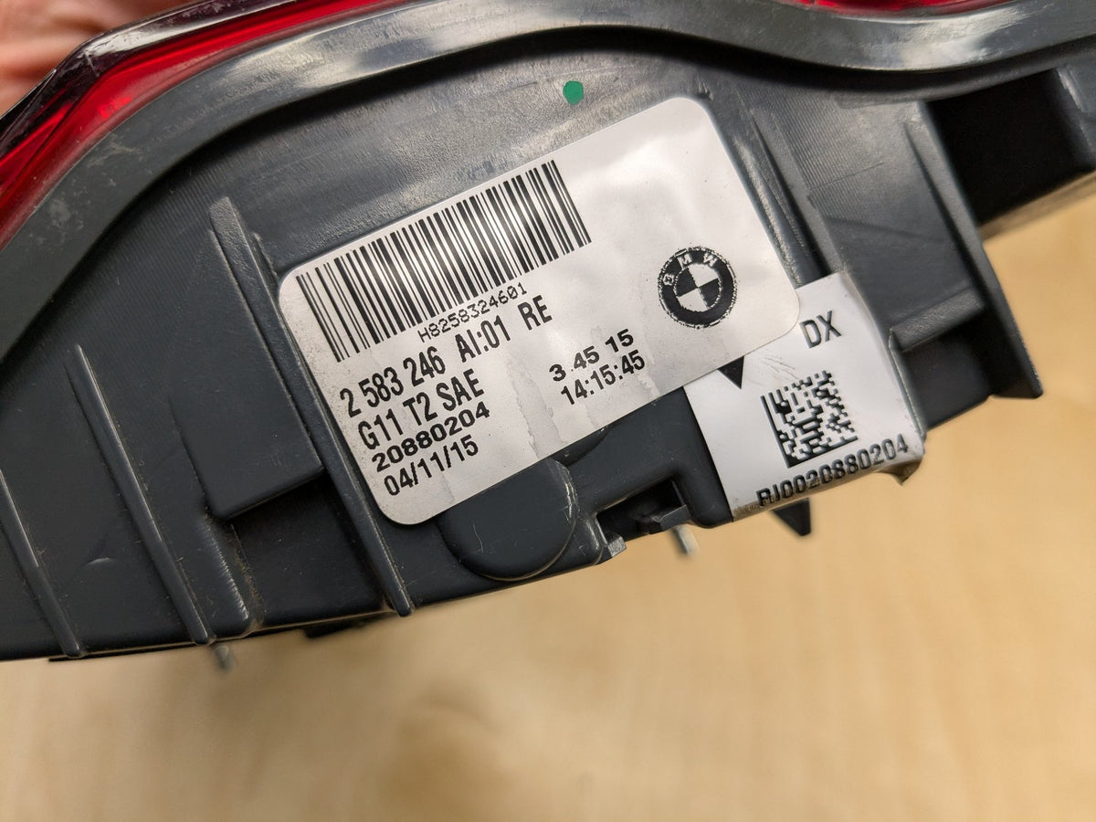 16-19 OEM BMW G11 G12 740 750 Rear Right Passenger Trunk Inner Stop Tail Light