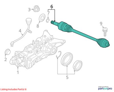 OEM BMW F39 F44 F48 X1 X2 228 REAR Left Right Output Half Shaft CV Axle AWD 24MM