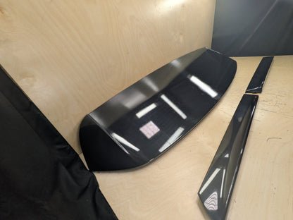 15-18 OEM Audi Q3 Rear Liftgate Trunk Lid Spoiler Rear Left Right Window Trim Molding SET