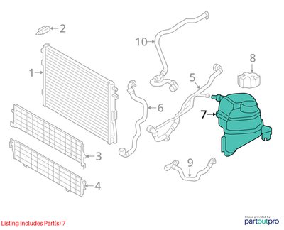 OEM BMW G20 G22 G23 G26 G42 Engine Coolant Expansion Overflow Tank Reservoir SET