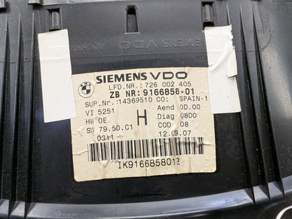07-13 OEM BMW E90 E92 E93 328 335 Speedometer Instrument Cluster Siemens VDO